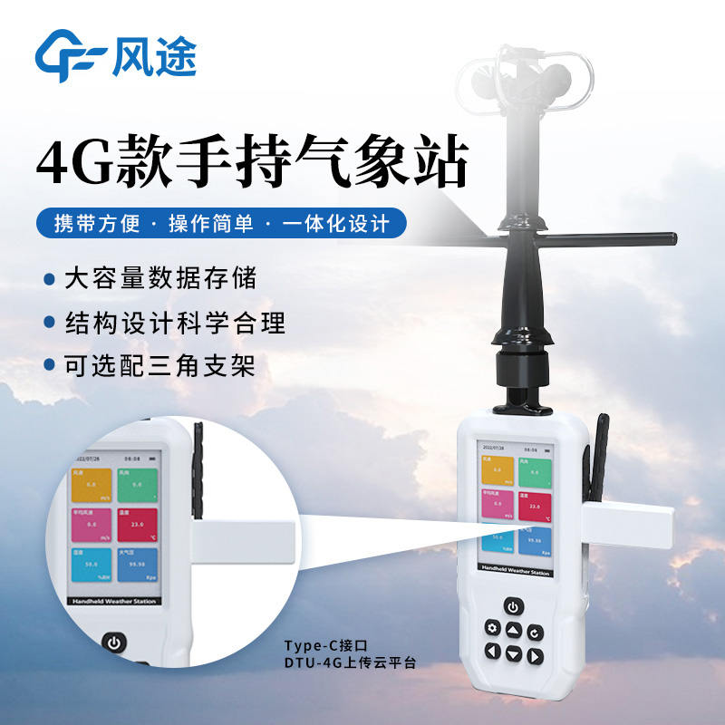 新手持氣象站量產，GNSS 三模定位，4G，配支架